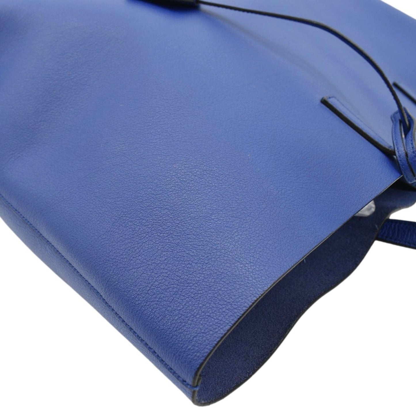 YVES SAINT LAURENT Shopping Leather Tote Bag Blue