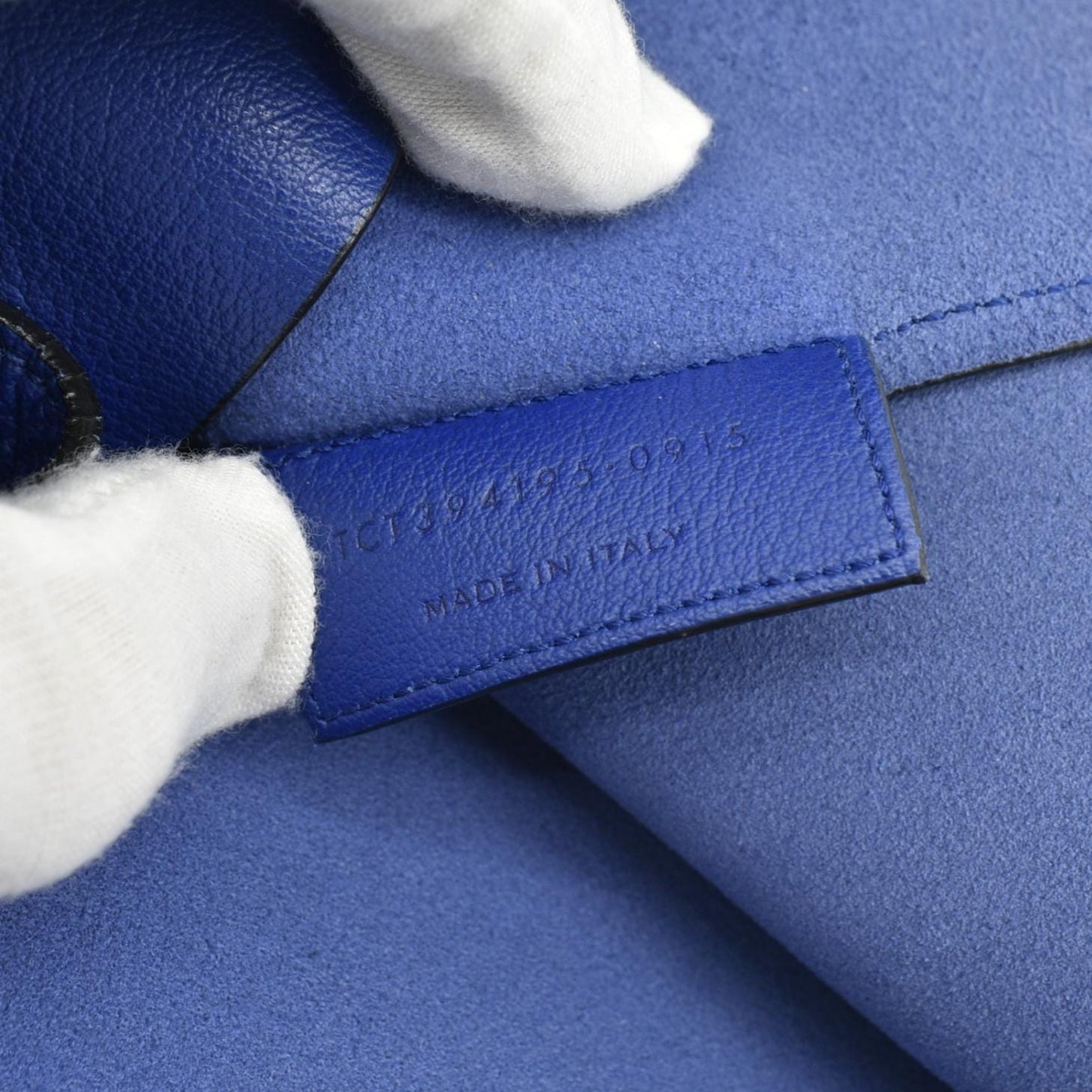 YVES SAINT LAURENT Shopping Leather Tote Bag Blue