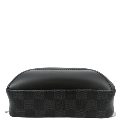 LOUIS VUITTON Avenue Sling Damier Graphite Backpack Bag Black