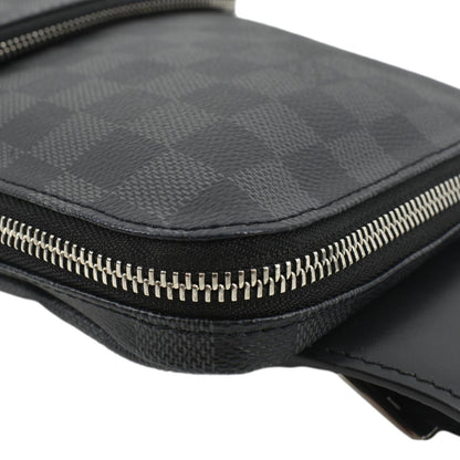LOUIS VUITTON Avenue Sling Damier Graphite Backpack Bag Black
