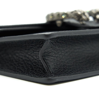 Gucci Dionysus Leather Super Mini Bag Black