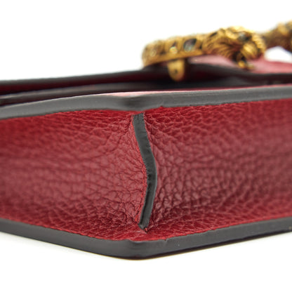 Gucci Dionysus Leather Super Mini Bag Red
