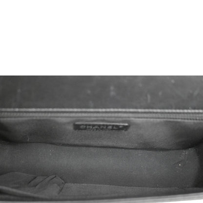 CHANEL Boy Flap Medium Quilted Leather Shoulder Bag Black
