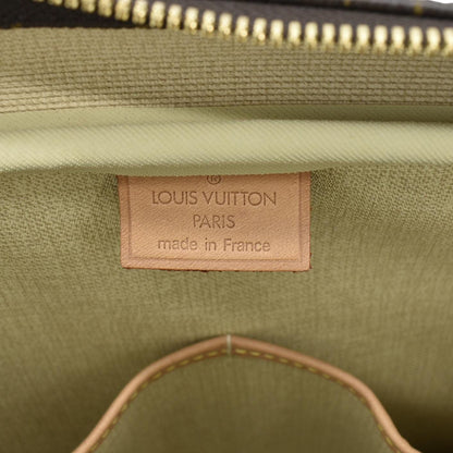 LOUIS VUITTON Deauville Monogram Canvas Satchel Bag Brown