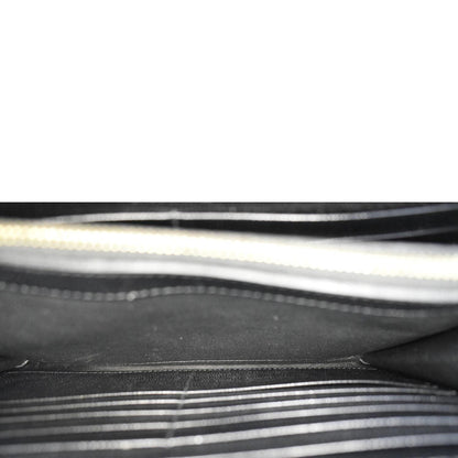 YVES SAINT LAURENT Cassandre Leather Wallet On Chain Crossbody Bag Black