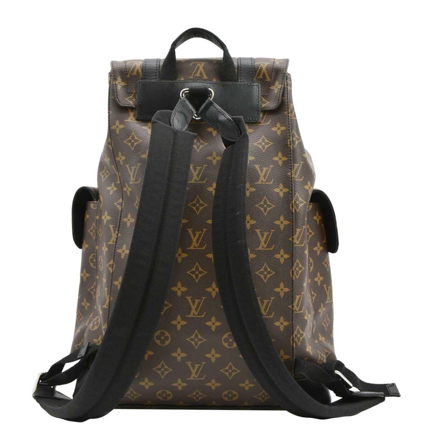 LOUIS VUITTON Christopher MM Monogram Macassar Canvas Backpack Bag Brown