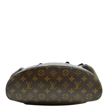 LOUIS VUITTON Christopher MM Monogram Macassar Canvas Backpack Bag Brown