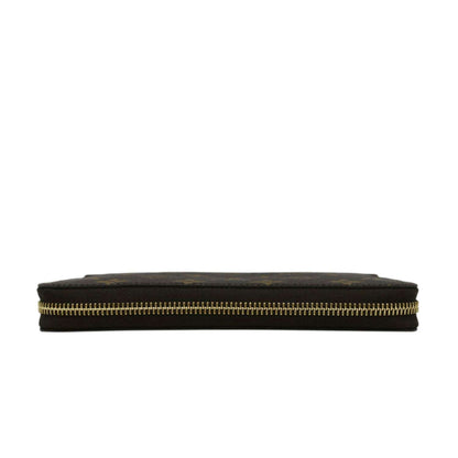 LOUIS VUITTON Zip Around Monogram Canvas Wallet Rose Ballerine