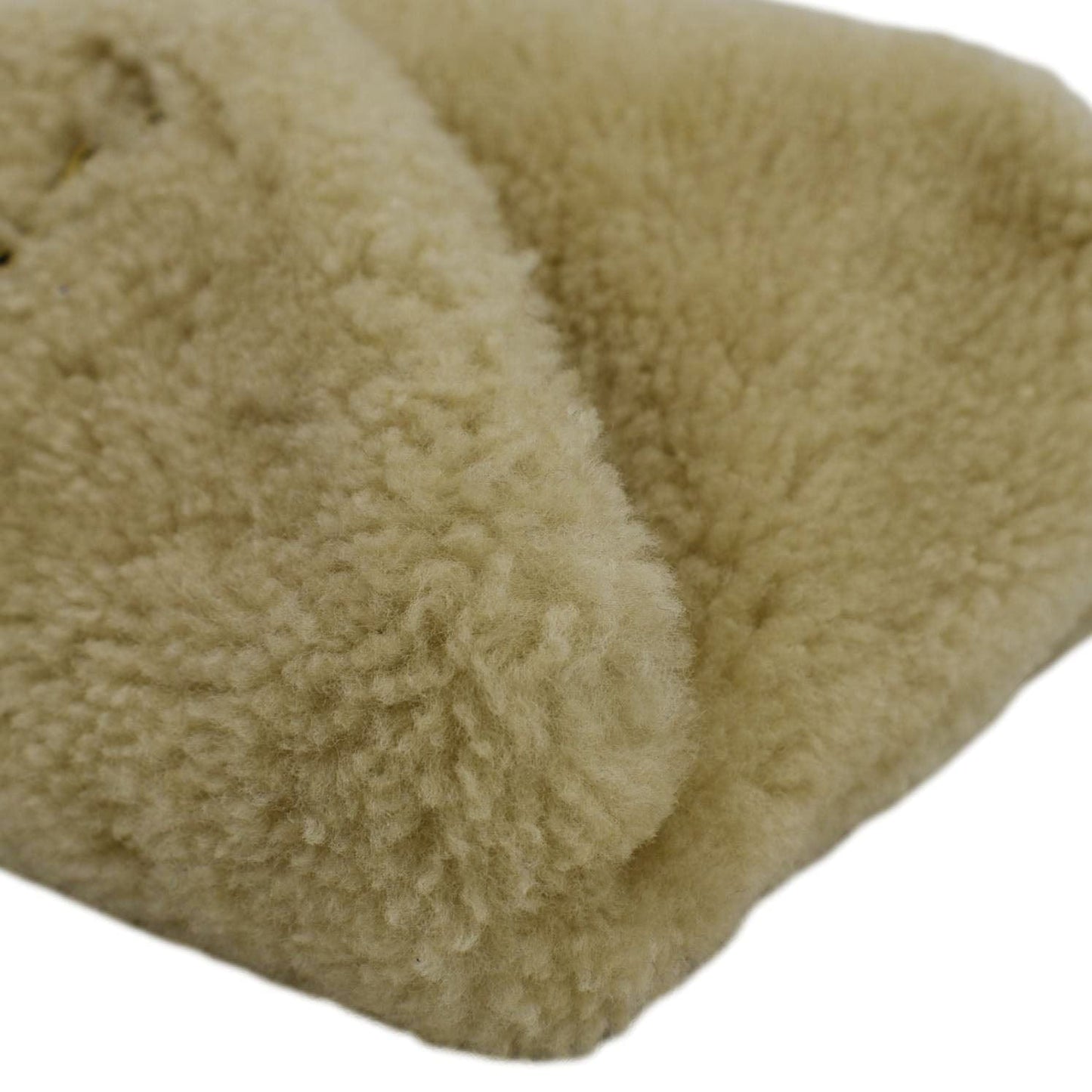 YVES SAINT LAURENT Small Loulou Puffer Shearling Pouch Beige