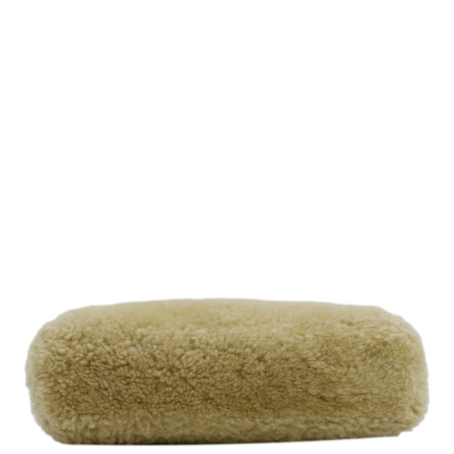 YVES SAINT LAURENT Small Loulou Puffer Shearling Pouch Beige