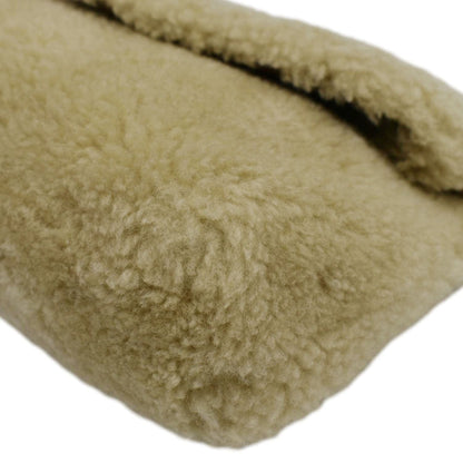 YVES SAINT LAURENT Small Loulou Puffer Shearling Pouch Beige