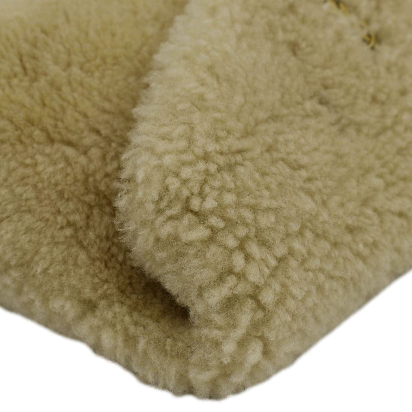 YVES SAINT LAURENT Small Loulou Puffer Shearling Pouch Beige