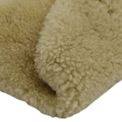 YVES SAINT LAURENT Small Loulou Puffer Shearling Pouch Beige