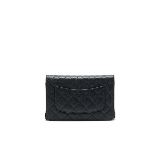 Chanel Caviar Wallet on Chain Black