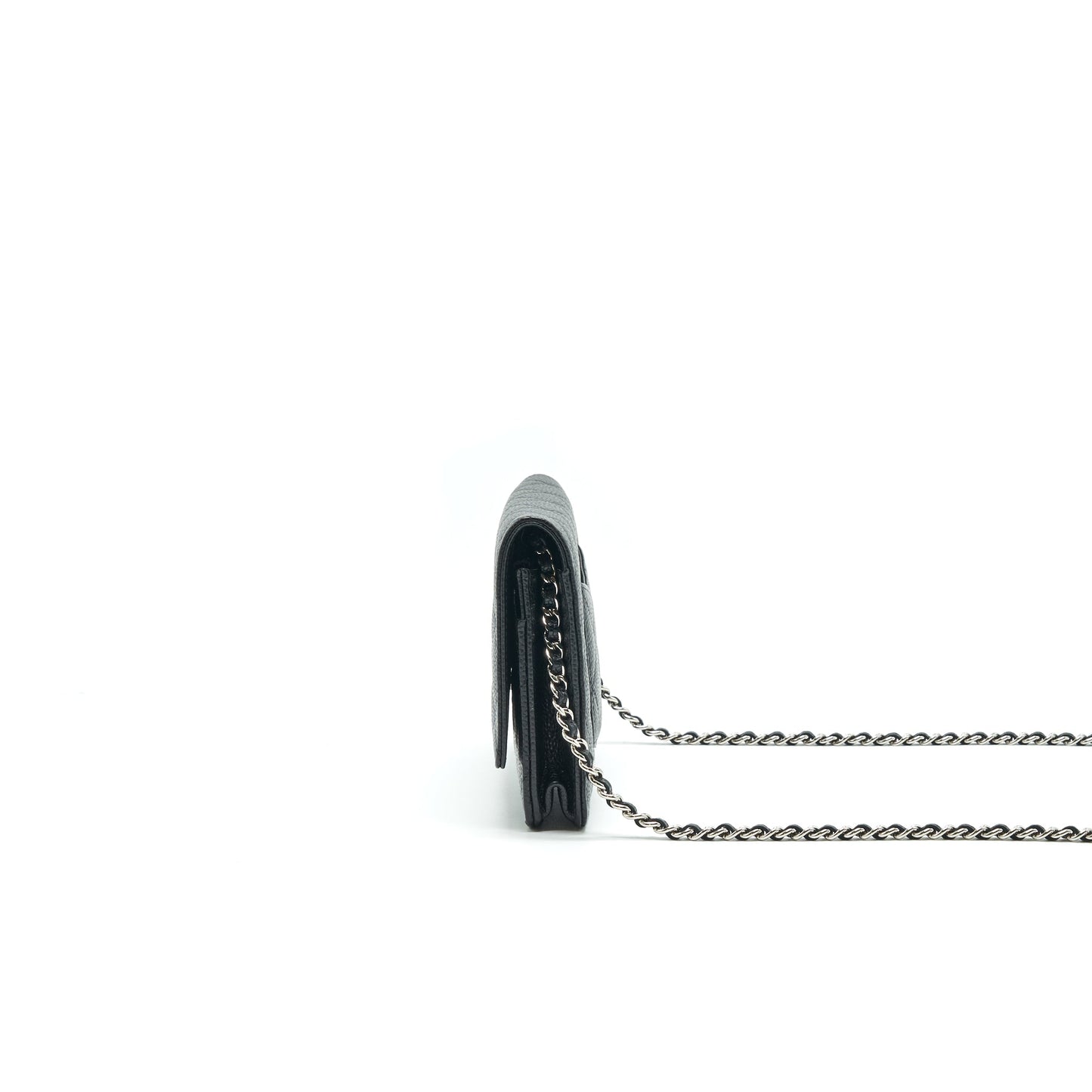 Chanel Caviar Wallet on Chain Black