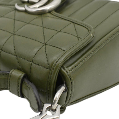 GUCCI GG Marmont Mini Top Handle Crossbody Bag Olive 583571
