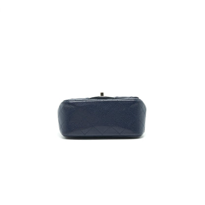 Chanel Mini Square Caviar Navy  serial 18
