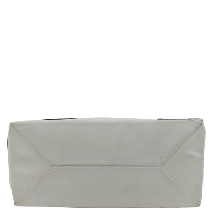 CHANEL Foil No.5 Canvas Chain Shopping Tote Bag White