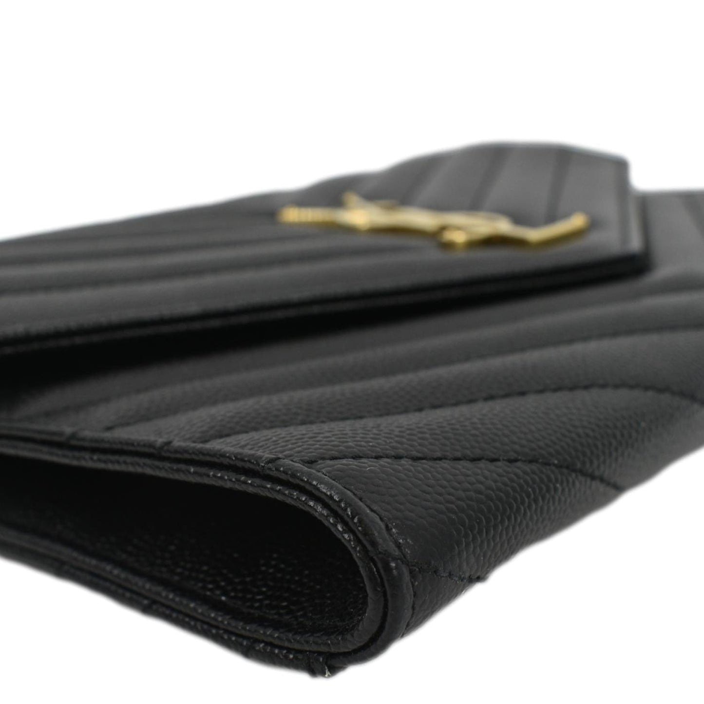 YVES SAINT LAURENT Clutch Medium Matelasse Leather Pouch Black