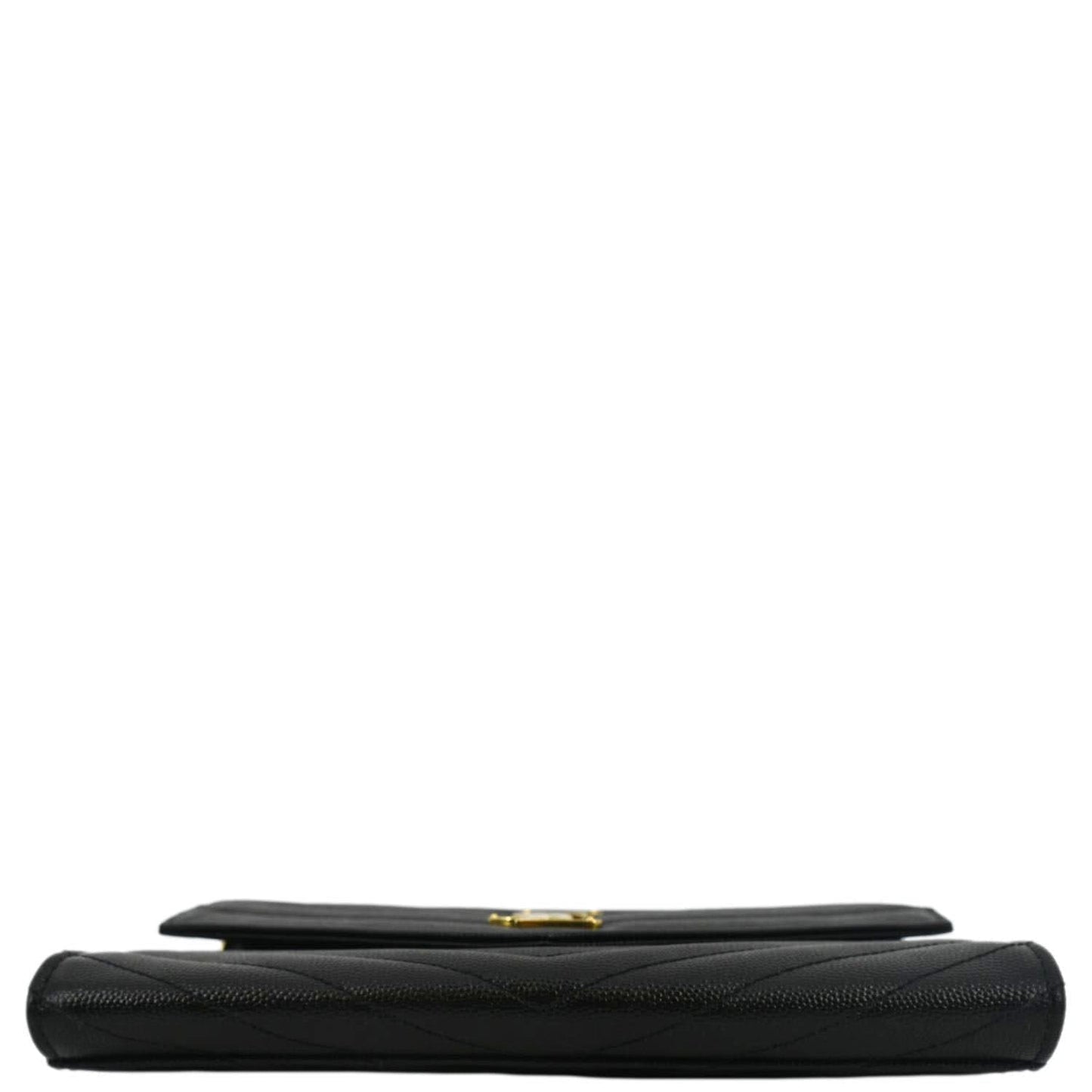 YVES SAINT LAURENT Clutch Medium Matelasse Leather Pouch Black