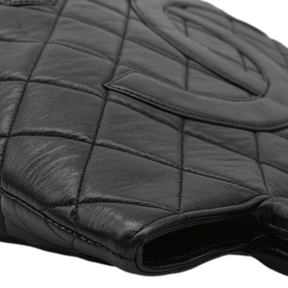 CHANEL Medallion Quilted Caviar Leather Tote Bag Black