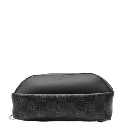 LOUIS VUITTON Avenue Sling Damier Graphite Backpack Bag Black