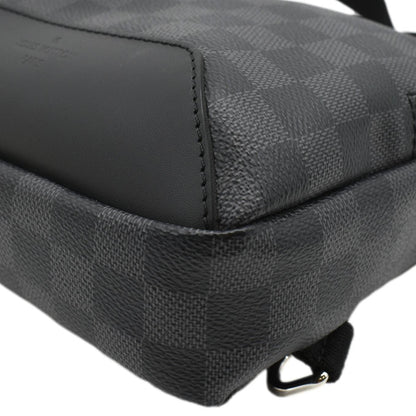 LOUIS VUITTON Avenue Sling Damier Graphite Backpack Bag Black