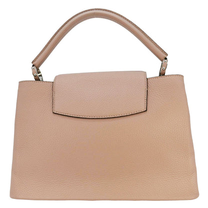 LOUIS VUITTON Capucines MM Taurillon Leather Satchel Bag Pink