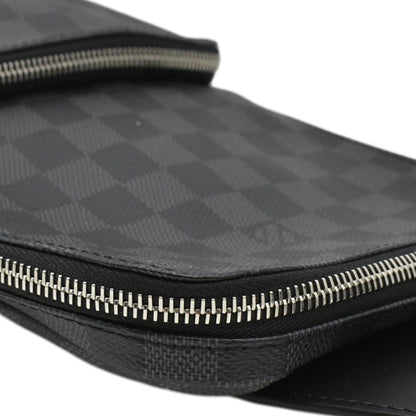 LOUIS VUITTON Avenue Sling Damier Graphite Backpack Bag Black