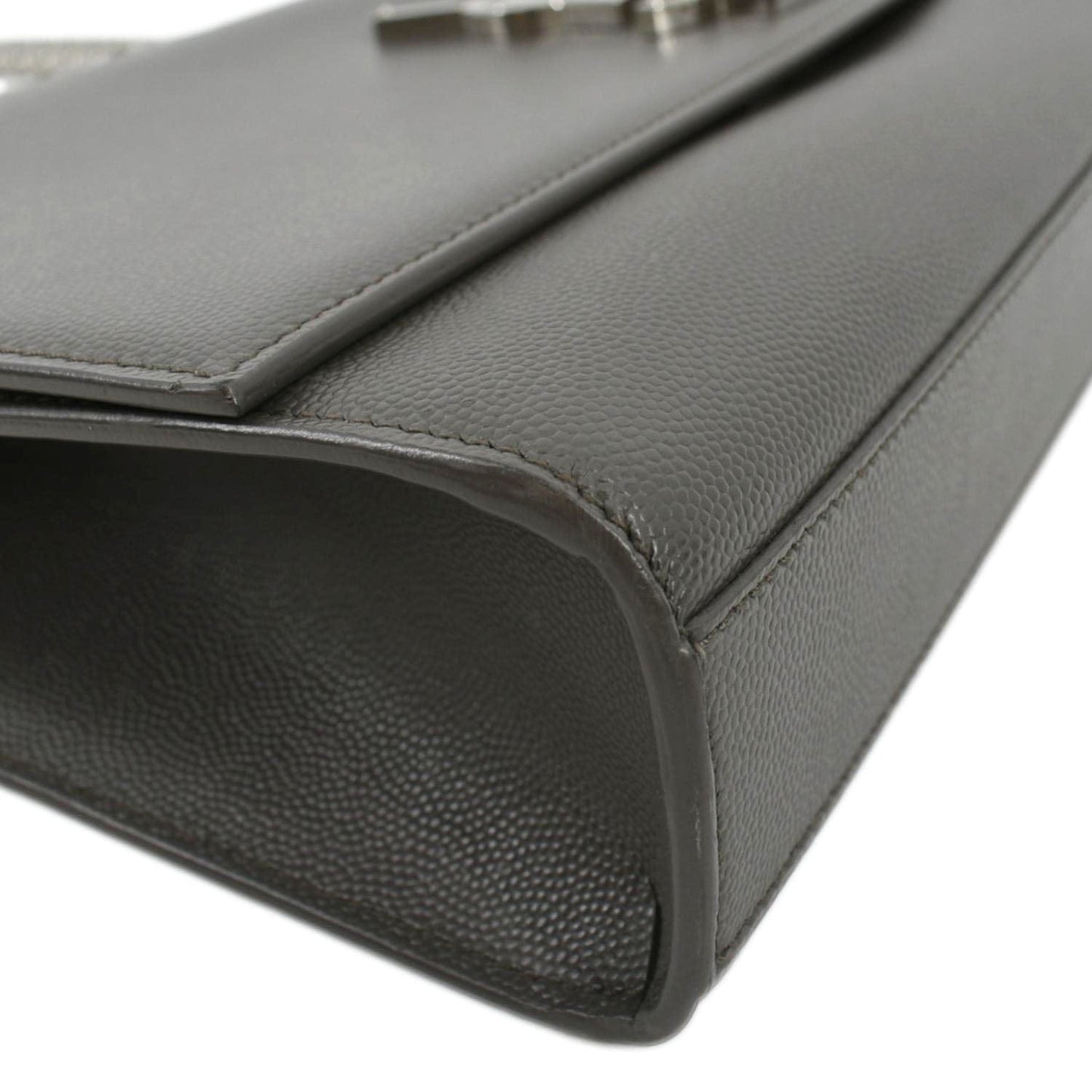 YVES SAINT LAURENT Kate Leather Shoulder Bag Gray