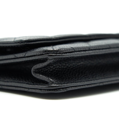 Chanel Caviar Wallet on Chain Black