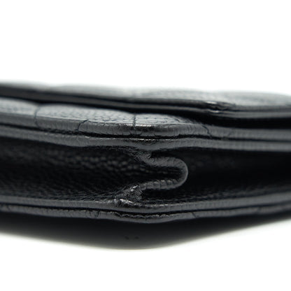 Chanel Caviar Wallet on Chain Black
