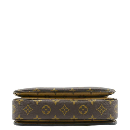 LOUIS VUITTON Metis Pochette Reverse Monogram Canvas Crossbody Bag Brown