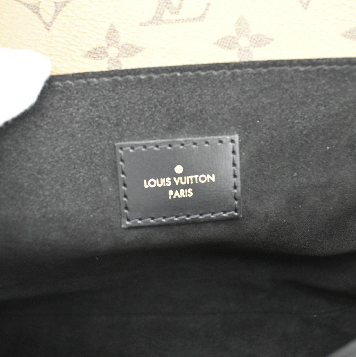 LOUIS VUITTON Metis Pochette Reverse Monogram Canvas Crossbody Bag Brown