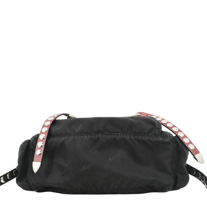 PRADA New Vela Nylon Shoulder Bag Black
