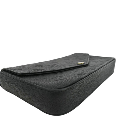 LOUIS VUITTON Felicie Monogram Empreinte Pochette Crossbody Bag Black