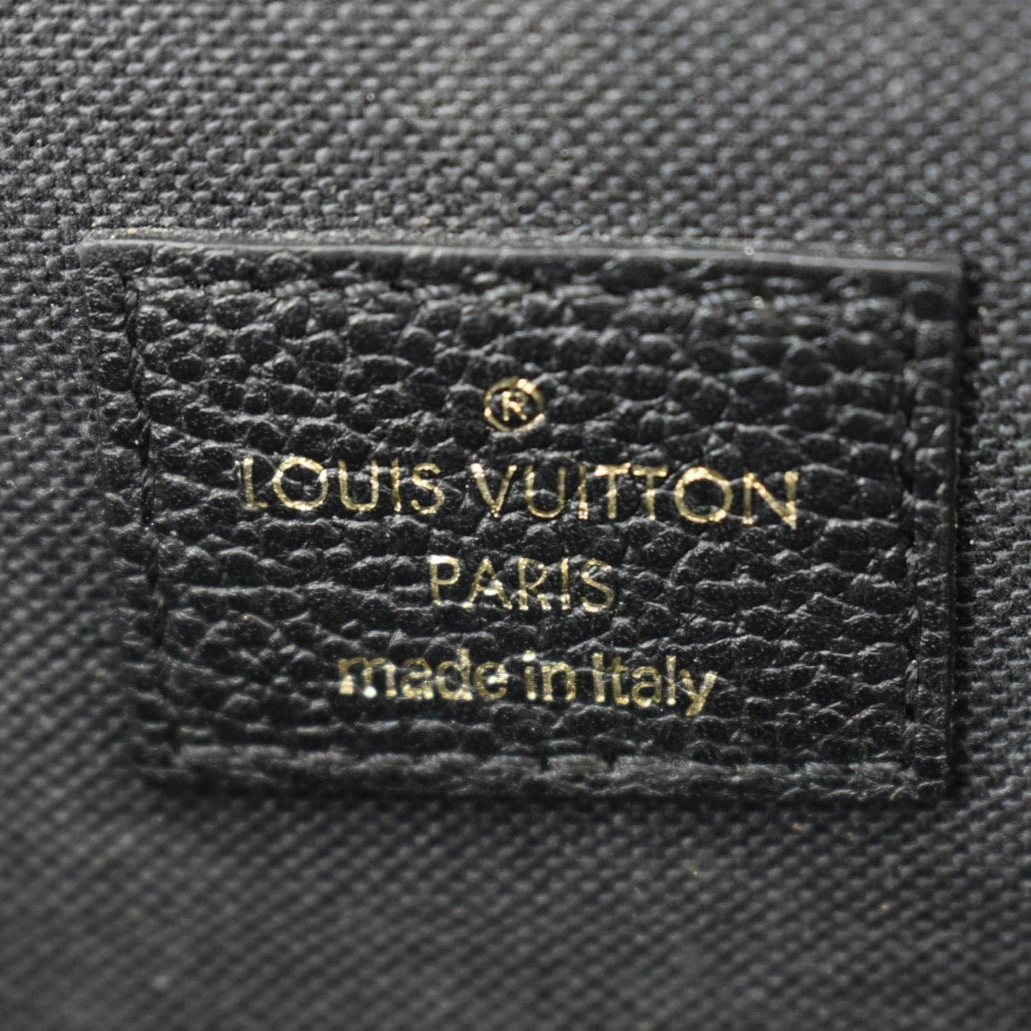 LOUIS VUITTON Felicie Monogram Empreinte Pochette Crossbody Bag Black