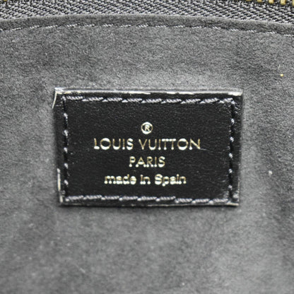 LOUIS VUITTON Broderies Neverfull MM Giant Empreinte Monogram Tote Bag Cream