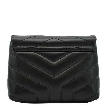 YVES SAINT LAURENT Loulou Toy Quilted Leather Crossbody Bag Black