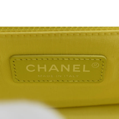 CHANEL My Everything Small Caviar Quilted Leather Flap Shoulder Bag Yellow