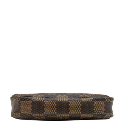 LOUIS VUITTON Mini Pochette Damier Ebene Accessoires Pouch Brown