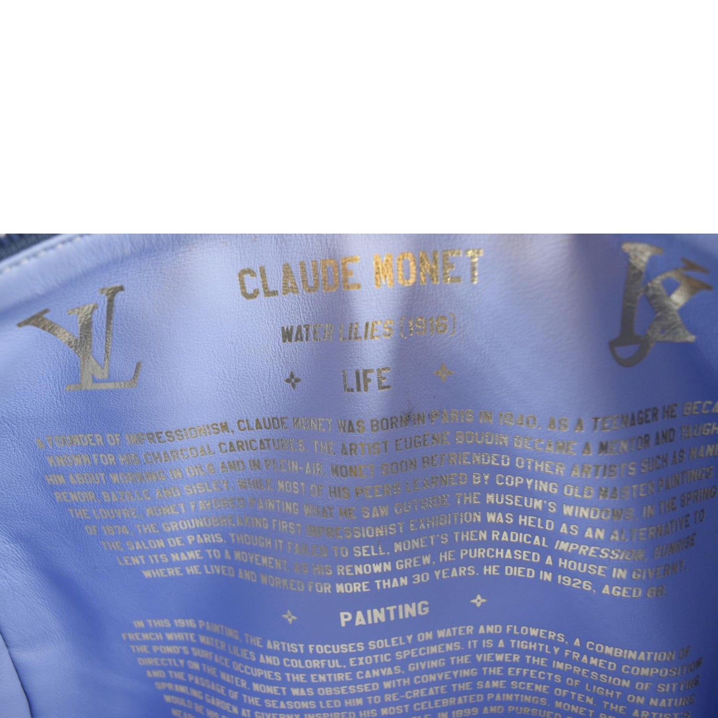 LOUIS VUITTON Masters Monet Speedy 30 Coated Canvas Satchel Bag Blue