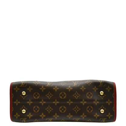 LOUIS VUITTON Popincourt Monogram Canvas Tote Bag Red