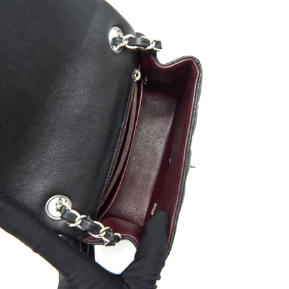 Chanel Mini square flap bag Caviar black