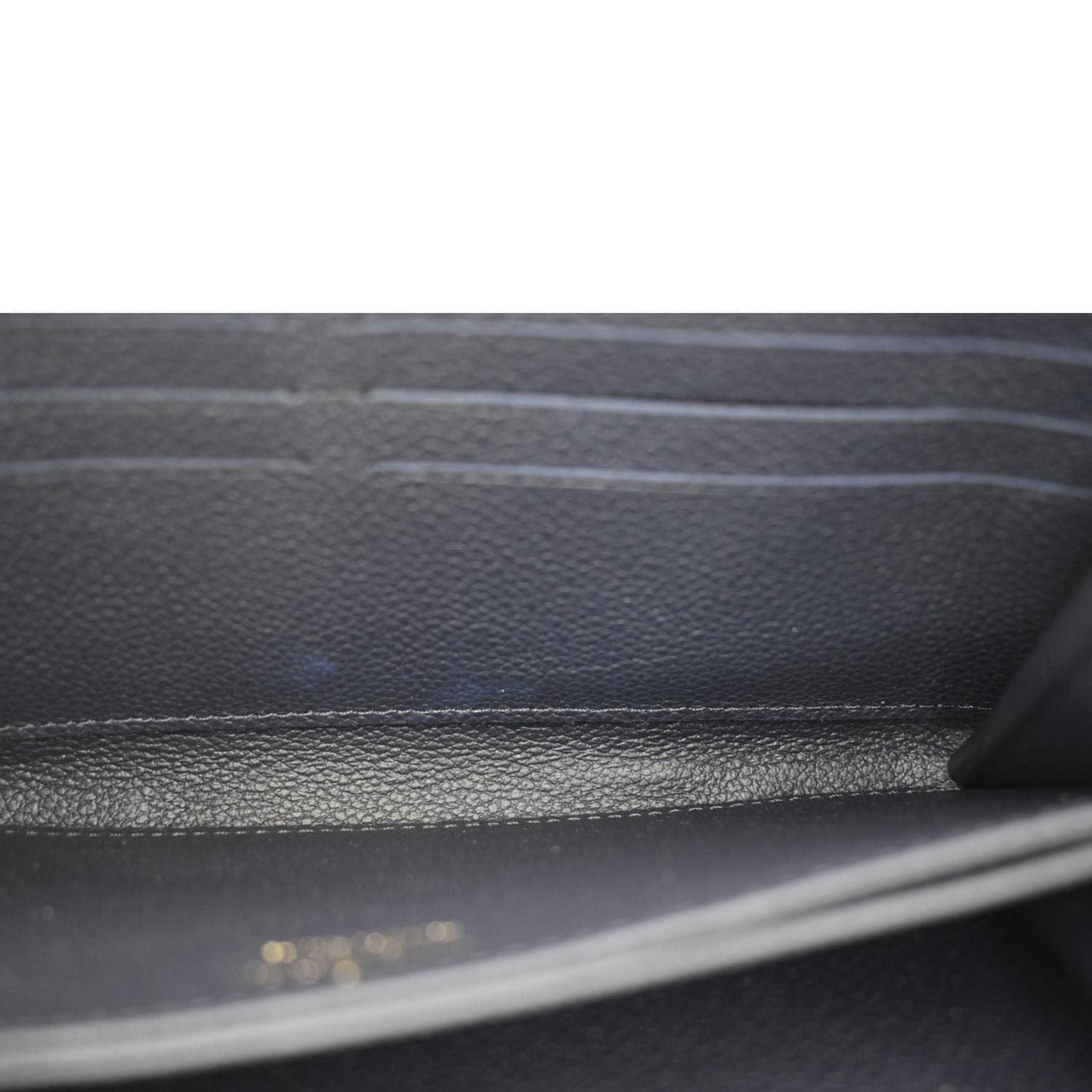 LOUIS VUITTON Clemence Monogram Empreinte Leather Wallet Navy Blue