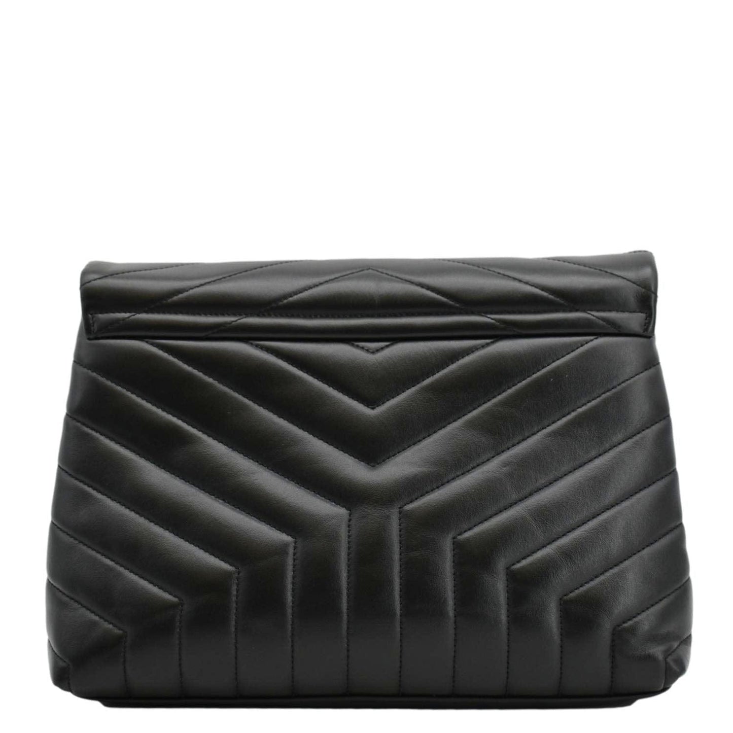 YVES SAINT LAURENT Loulou Medium Quilted Leather Crossbody Bag Black