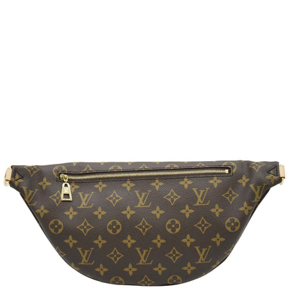 LOUIS VUITTON High Rise Monogram Canvas Bumbag Brown No Strap