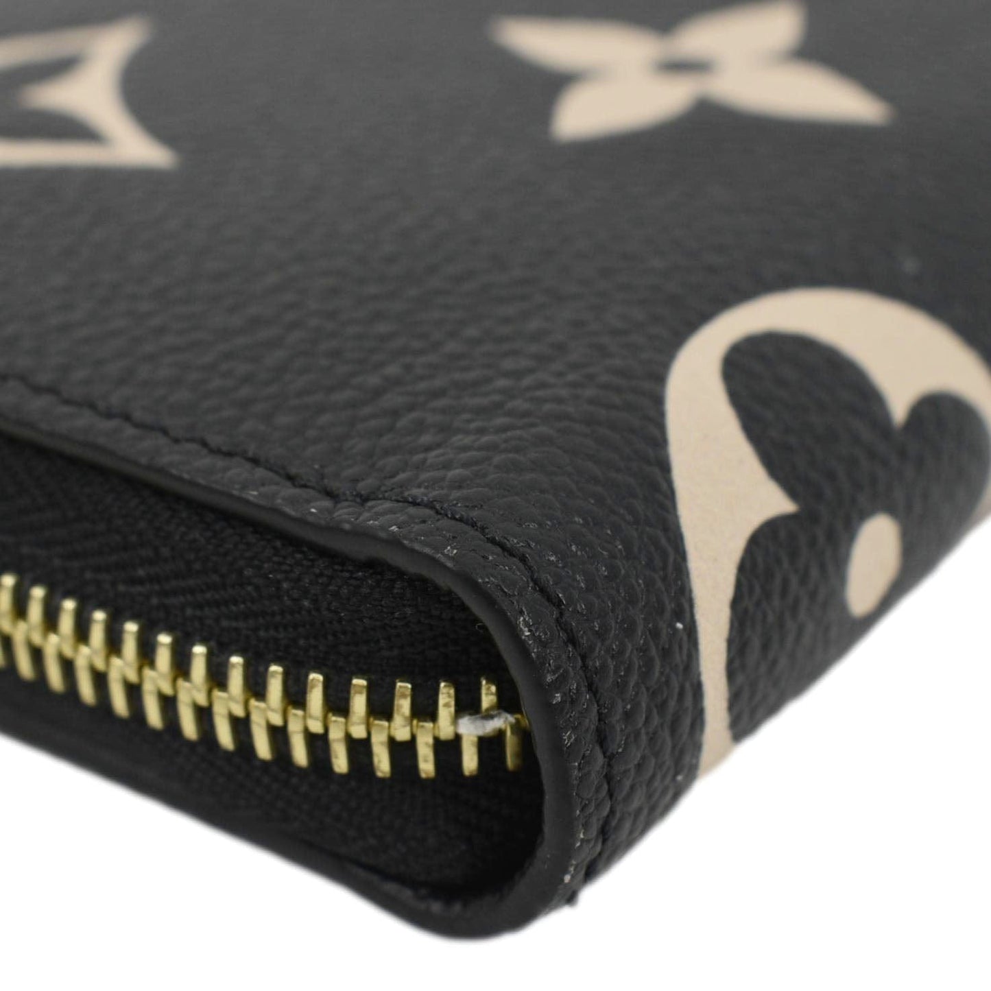 LOUIS VUITTON Zip Around Monogram Empreinte Leather Wallet Bicolor