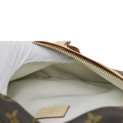 LOUIS VUITTON High Rise Monogram Canvas Bumbag Brown No Strap