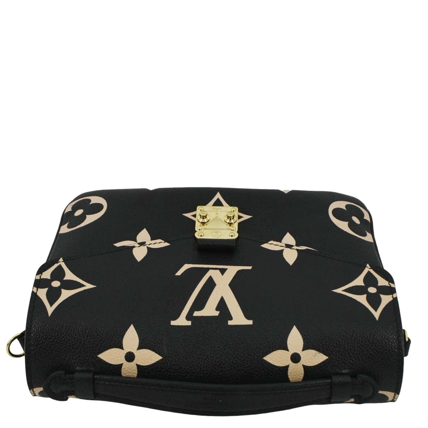 LOUIS VUITTON Metis Pochette Bicolor Empreinte Leather Crossbody Bag Black